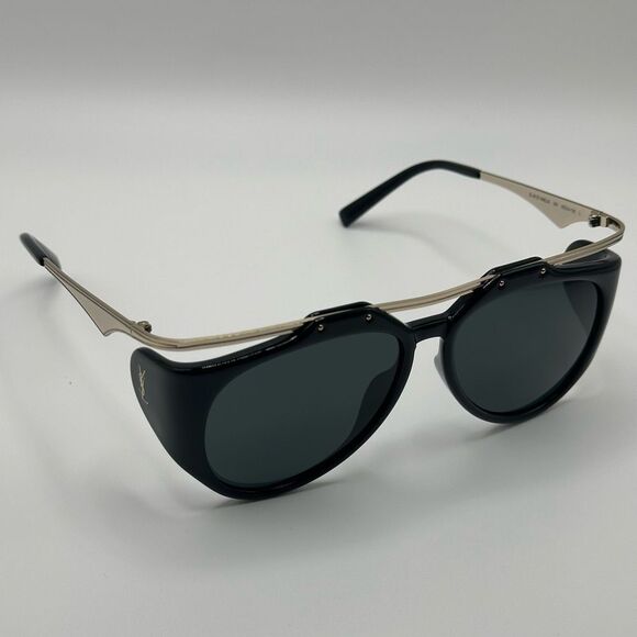BRAND NEW SAINT LAURENT Sunglasses SL M137 Amelia 001 Black Gold Women - Picture 8 of 13